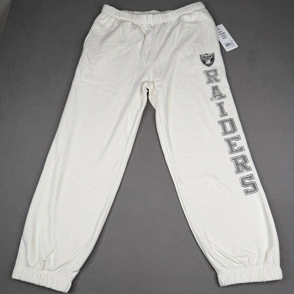 Las Vegas Raiders Pants Womens XL Sandstone NFL Football Jogger Sweatpants